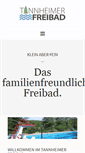 Mobile Screenshot of freibad-tannheim.de